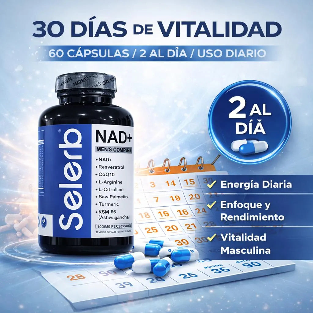 Suplementos NAD+ para impulsar la energía celular, apoyar el envejecimiento saludable y prevenir problemas de próstata: PROMOCION  PAGUE 1  LLEVE 2