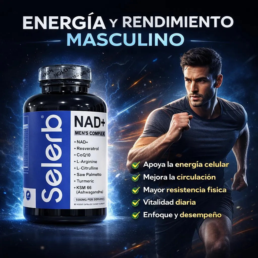 Suplementos NAD+ para impulsar la energía celular, apoyar el envejecimiento saludable y prevenir problemas de próstata: PROMOCION  PAGUE 1  LLEVE 2